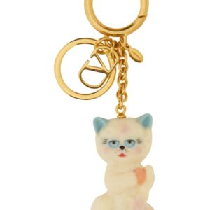 Explore the authentic Valentino Garavani men's "LE CHAT DE LA MAISON" KEYCHAIN in MULTICOLOUR
