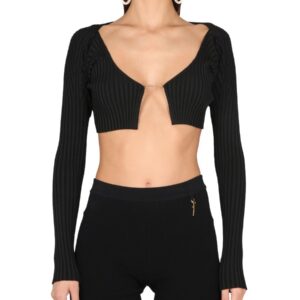 Discover the authentic JACQUEMUS women's LE MAILLE PRALÙ TOP in Black