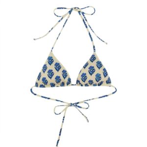 Refresh your wardrobe with the MC2 SAINT BARTH women's "LEAH" BIKINI TOP in Azure