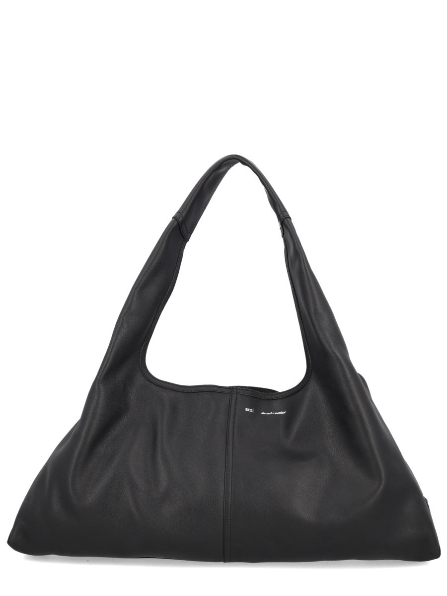 Discover the authentic AMI PARIS unisex LEATHER BAG. in Black