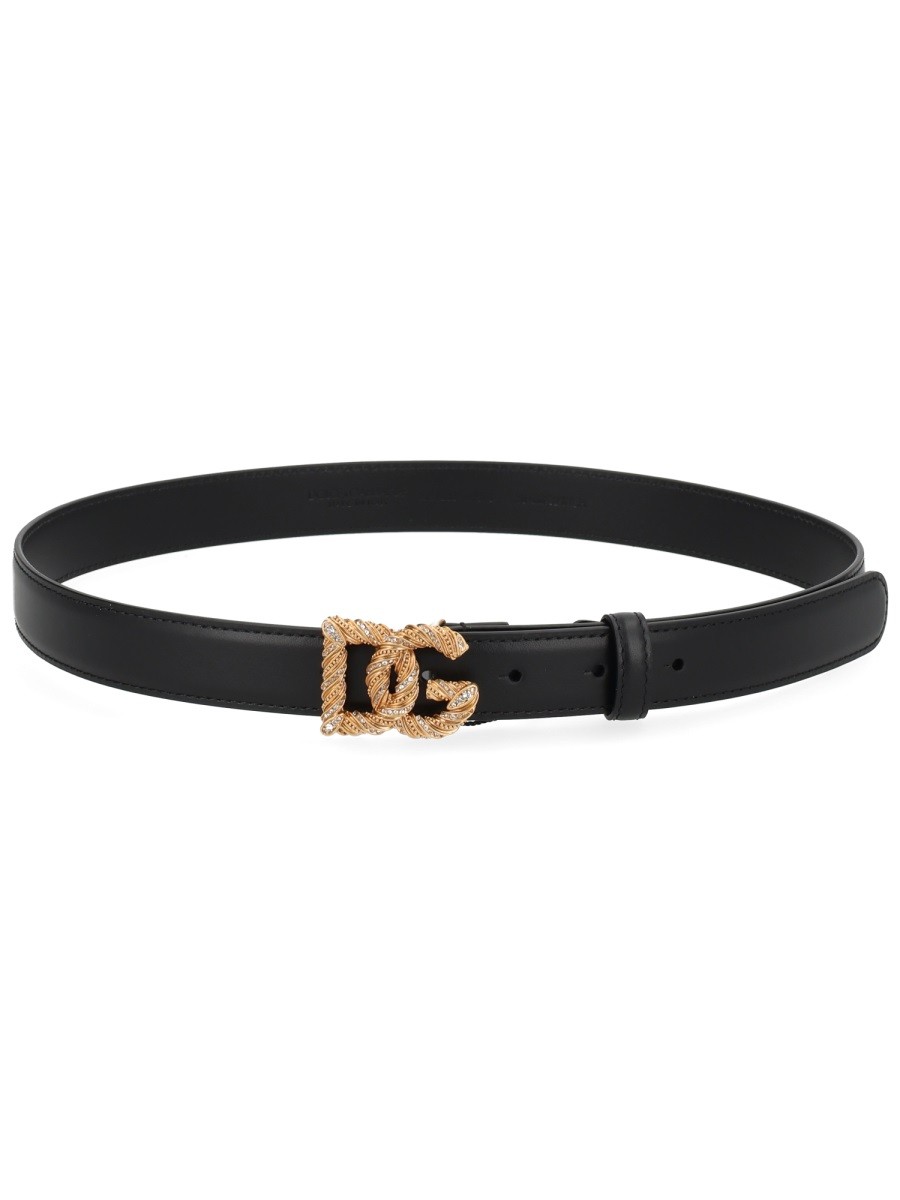 Refresh your wardrobe with the Dolce & Gabbana women's LEATHER BELT in Black