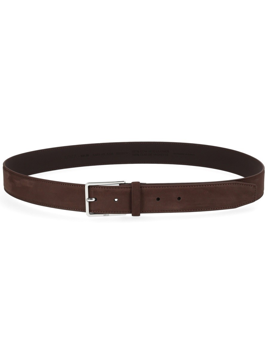 Discover the authentic Boss men's LEATHER BELT in Brown