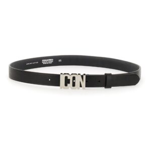 Refresh your wardrobe with the Dsquared2 women's LEATHER BELT in Black