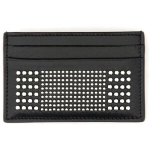 Explore the authentic Alexander Mcqueen men's LEATHER CARD HOLDER in Black