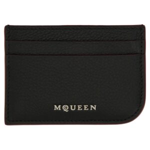 Discover the authentic Alexander Mcqueen women's LEATHER CARD HOLDER in Black