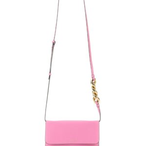 Explore the authentic jw anderson women's LEATHER CHAIN SMARTPHONE BAG in Pink