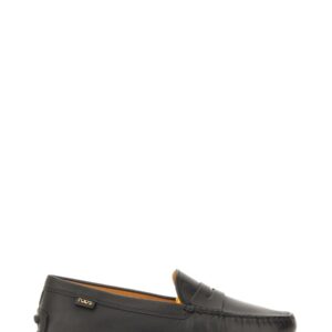 Refresh your wardrobe with the TOD'S women's LEATHER "GOMMINO" LOAFER in Black