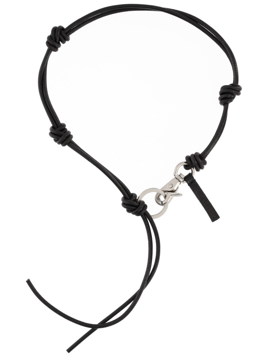 Refresh your wardrobe with the Our Legacy men's LEATHER KEYCHAIN in Black