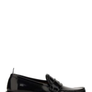 Discover the authentic THOM BROWNE men's LEATHER LOAFER in Black