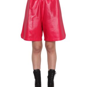 Discover the authentic Bottega Veneta women's LEATHER SHORTS in Red