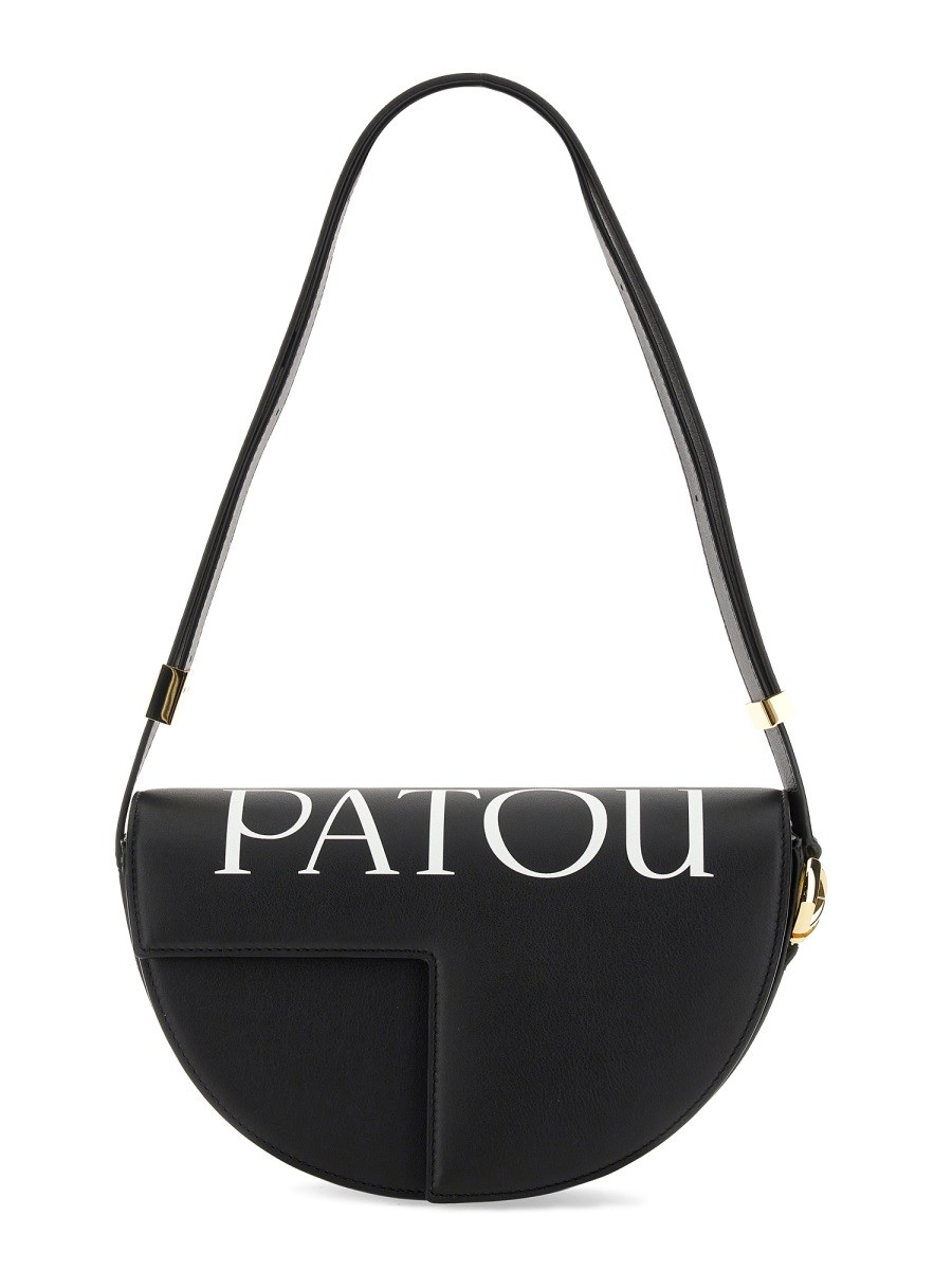 Discover the authentic PATOU women's LEATHER SHOULDER BAG in Black
