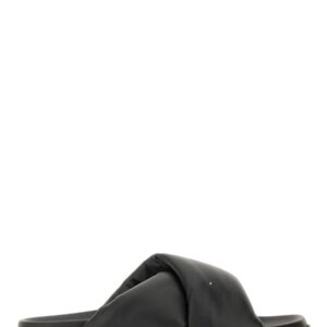 Discover the authentic RICK OWENS men's LEATHER SLIDE SANDAL in Black