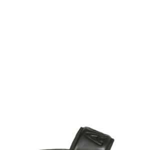 Discover the authentic AMBUSH women's LEATHER SLIDE SANDALS in Black