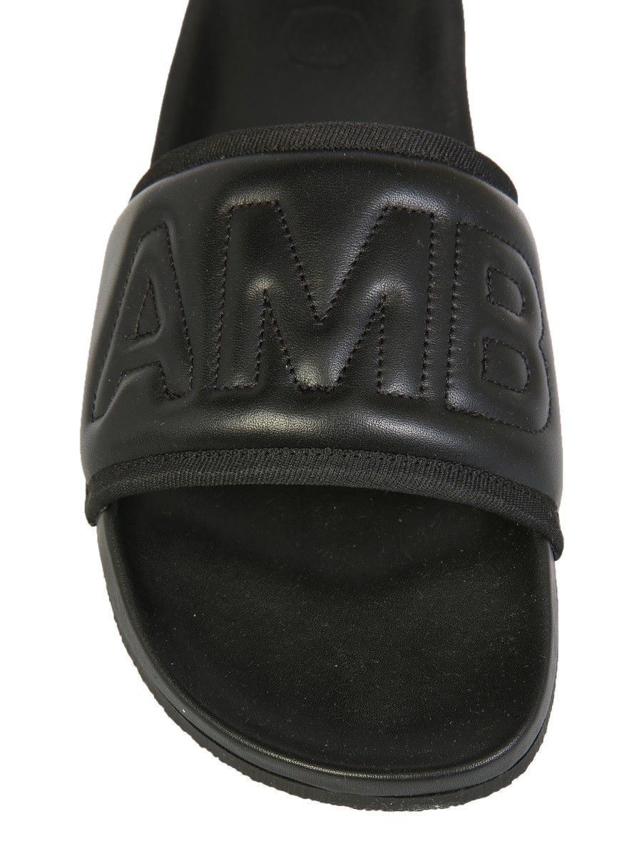LEATHER SLIDE SANDALS - Image 4