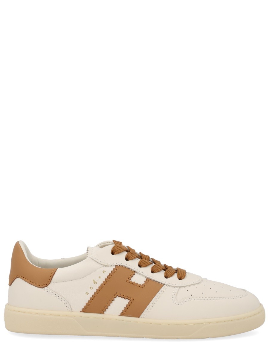 Discover the authentic Hogan women's LEATHER SNEAKER in beige