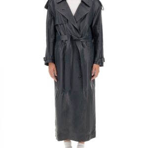 Explore the authentic SALVATORE SANTORO women's LEATHER TRENCH COAT in Grey