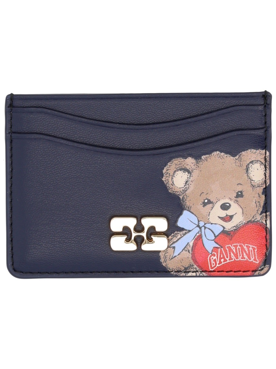 Discover the authentic GANNI women's LEATHER WALLET in Black