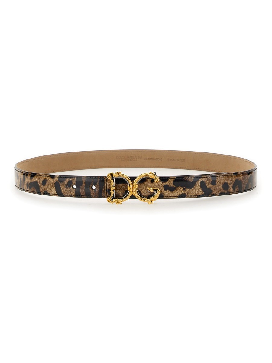 Explore the authentic Dolce & Gabbana women's LEOPARD PRINT BELT in MULTICOLOUR