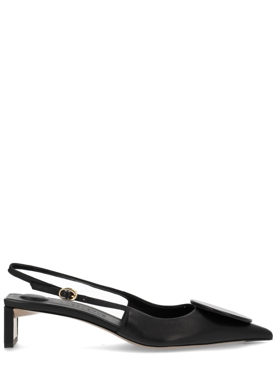 Explore the authentic JACQUEMUS women's "LES SLINGBACKS DUELO" SHOE in Black