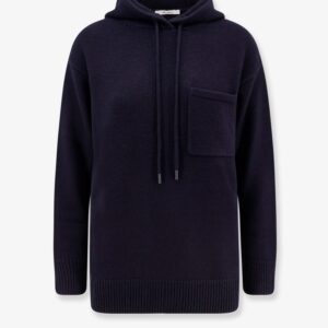 Elevate your look with the Max Mara women's Liana cashmere and wool hooded sweater in BLU MARINO