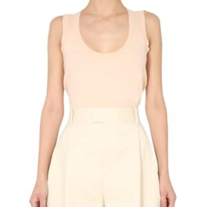 Explore the authentic Bottega Veneta women's LIGHT SWEATER WITHOUT SLEEVES in Pink