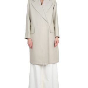 Discover the authentic Max Mara women's LINEN AND JERSEY DUSTER in beige