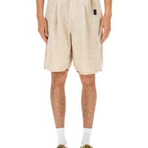 Discover the authentic UNDERCOVER men's LINEN SHORTS in beige