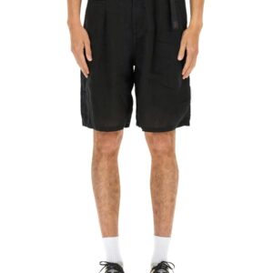 Discover the authentic UNDERCOVER men's LINEN SHORTS in Black