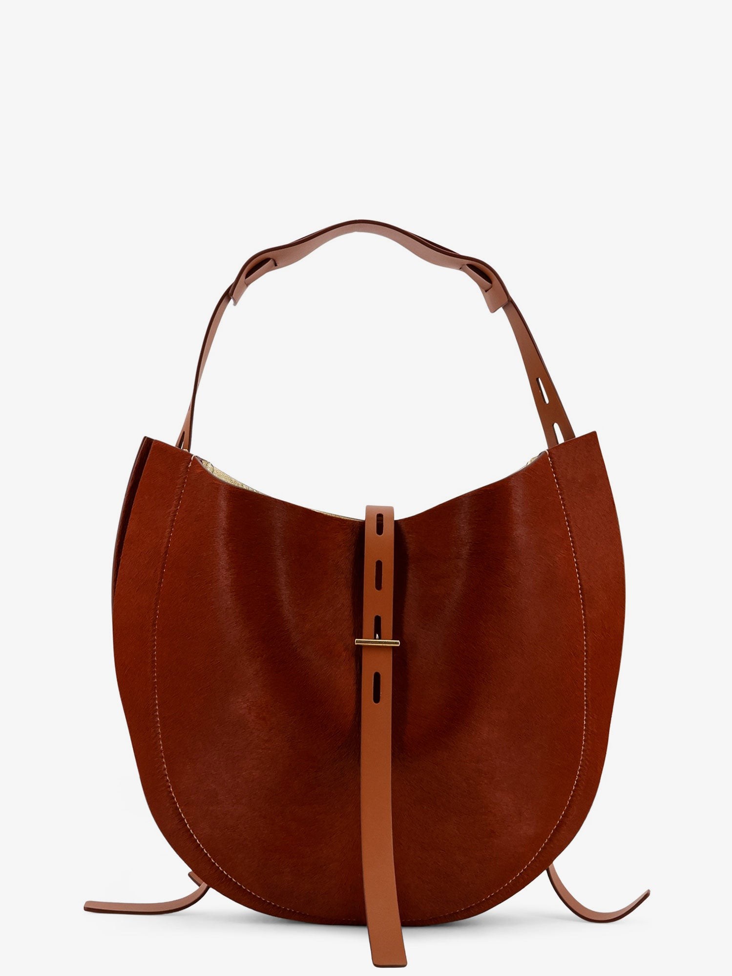 Discover the authentic MINOBOSSI women's Liz pony skin shoulder bag in Cuoio