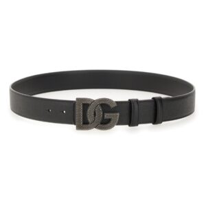 Elevate your look with the Dolce & Gabbana men's LOGED BELT in Black