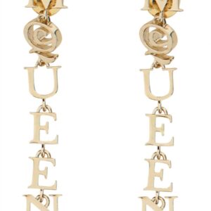 Refresh your wardrobe with the Alexander Mcqueen women's LOGO EARRINGS in gold