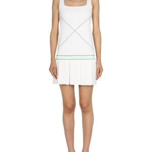 Discover the authentic Bottega Veneta women's LOGO EMBROIDERY DRESS in White
