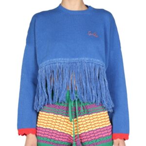 Refresh your wardrobe with the GALLO 1927 women's LOGO EMBROIDERY SWEATER in Blue