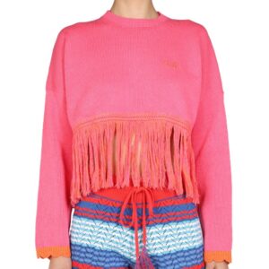 Explore the authentic GALLO 1927 women's LOGO EMBROIDERY SWEATER in Fuchsia