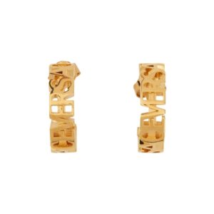 Discover the authentic Versace women's LOGO HOOP EARRINGS in gold