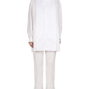 Refresh your wardrobe with the RAF SIMONS women's LOGO PATCH SHIRT in White