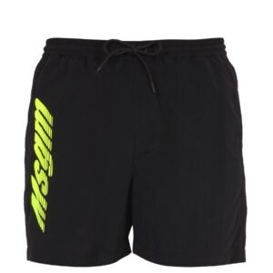 Discover the authentic msgm men's LOGO PRINT BERMUDA in Black