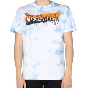Refresh your wardrobe with the Disclaimer men's LOGO PRINT T-SHIRT in Azure
