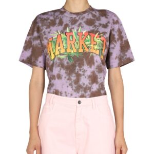 Refresh your wardrobe with the MARKET unisex LOGO PRINT T-SHIRT in MULTICOLOUR
