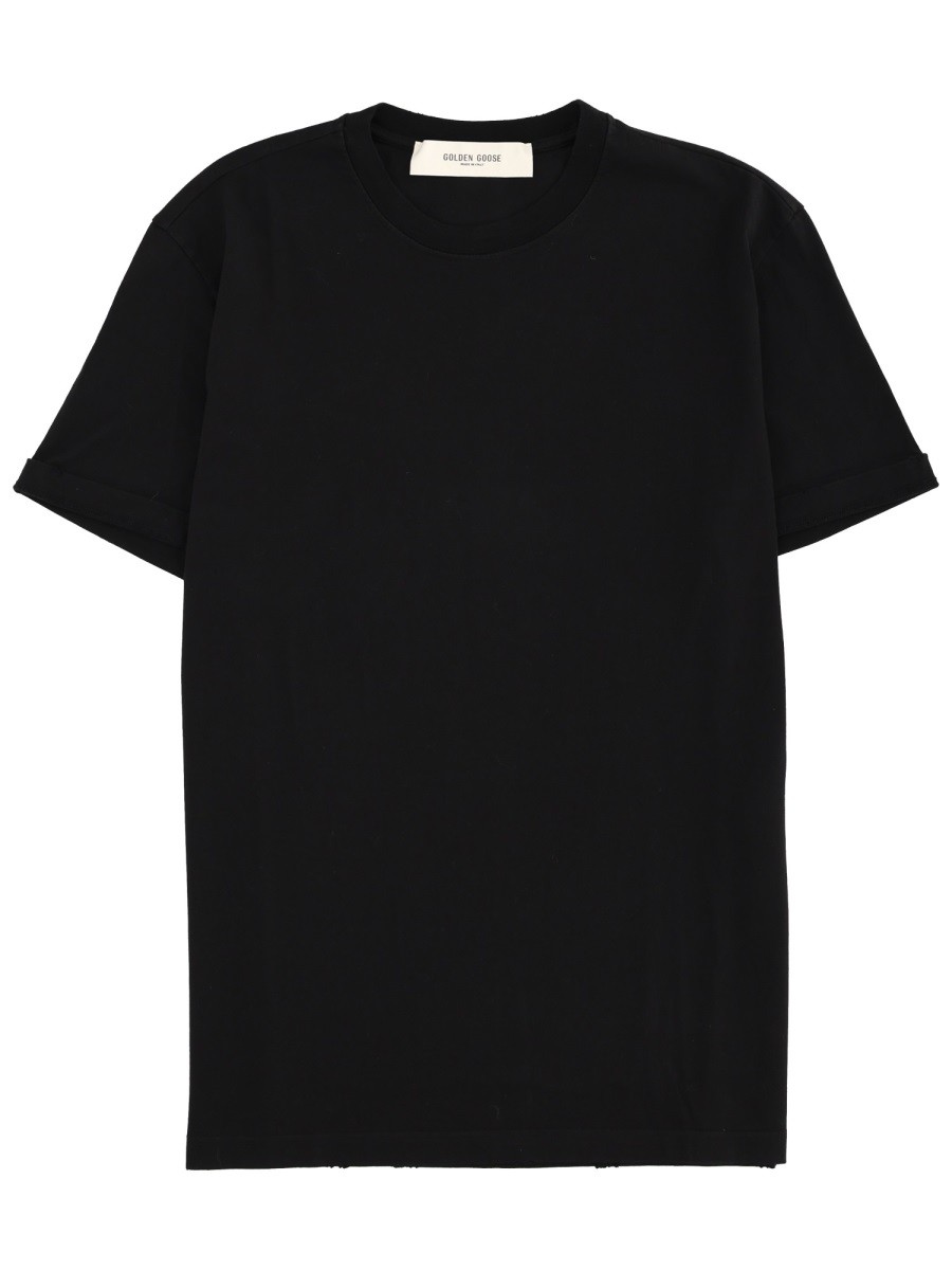 Refresh your wardrobe with the Golden Goose men's LOGO PRINT T-SHIRT in Black