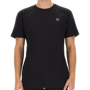 Refresh your wardrobe with the Philipp Plein men's LOGO PRINT T-SHIRT in Black