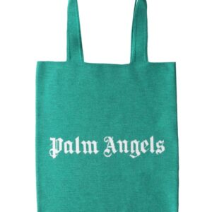 Discover the authentic Palm Angels men's LOGO SHOPPER BAG in GREEN