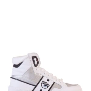 Discover the authentic Chiara Ferragni women's LOGOMANIA HIGH SNEAKER in Silver