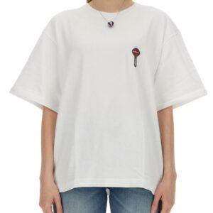 Refresh your wardrobe with the FIORUCCI women's LOLLIPOP PRINT T-SHIRT in White