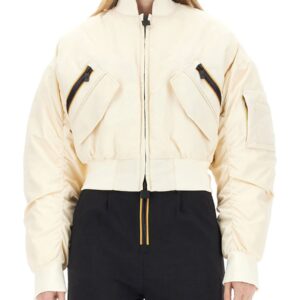 Refresh your wardrobe with the K-Way women's "LONCROP" JACKET in beige