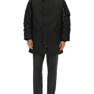 Explore the authentic ALPHA INDUSTRIES unisex LONG BOMBER JACKET "N-3B" in Black