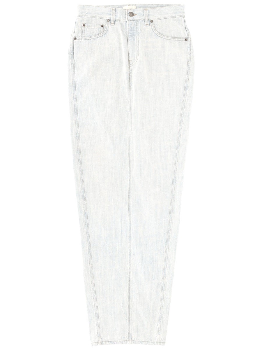 Discover the authentic Haikure women's LONG DENIM SKIRT in Azure