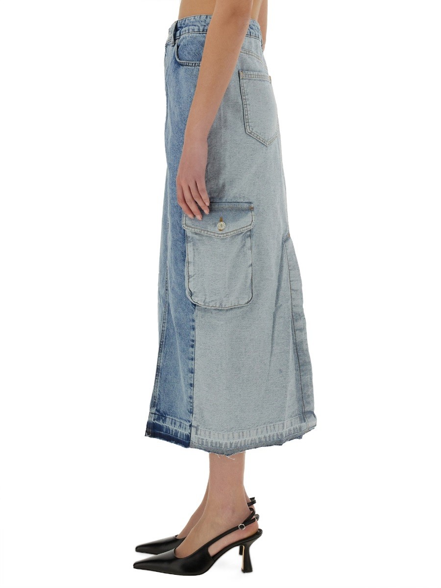 LONG DENIM SKIRT - Image 4