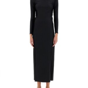 Explore the authentic ALEXANDERWANG.T women's LONG DRESS WITH LOGO in Black