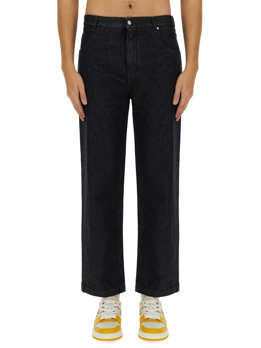 Discover the authentic Fendi men's LONG JEANS in Black